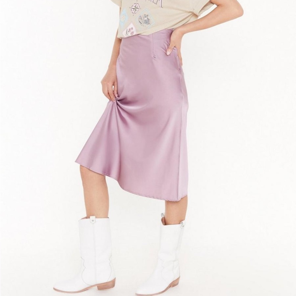 Pink Midi Skirt from Nastygal